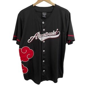 Black & Red Akatsuki Graphic Baseball Jersey